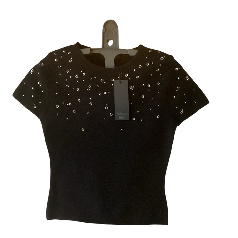 Racheal Zoe Stretchable Beaded Women's Size Small Top NWT